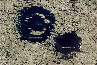 Landsat 8 image of Clearwater Lakes captured on June 29, 2013.
