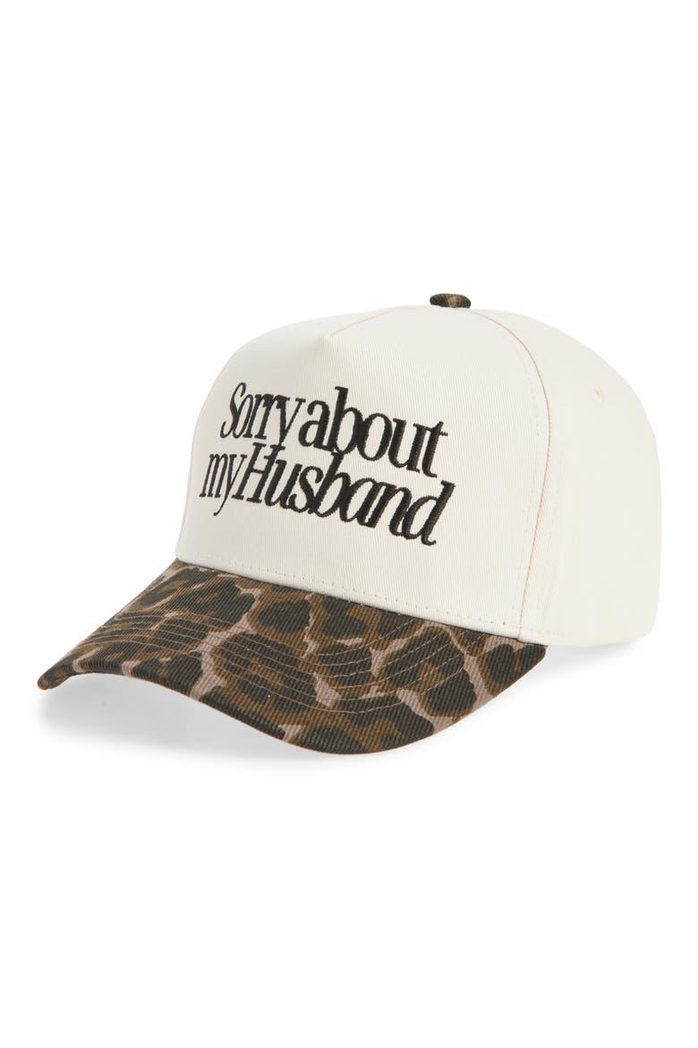 Sorry About My Husband Canvas Snapback Baseball Cap