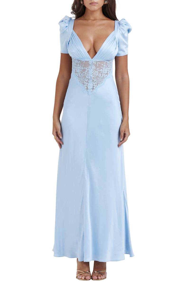 Rafaela Lace Inset Silk Blend Cocktail Dress