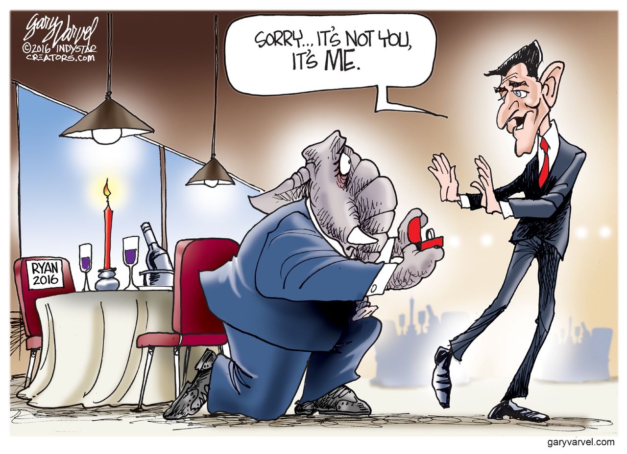 Political Cartoon U.S. Paul Ryan GOP