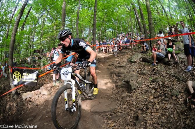 Nick Waite (Pro Tested Gear) riding well on lap three