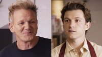 Gordon Ramsey and Tom Holland in July 2026 cooking episode on YouTube