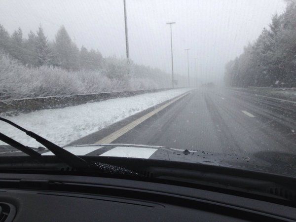 The snow fell at Liege-Bastogne-Liege on Sunday