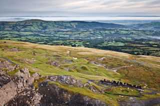 View from Foel Fawr to North Brecon Beacons