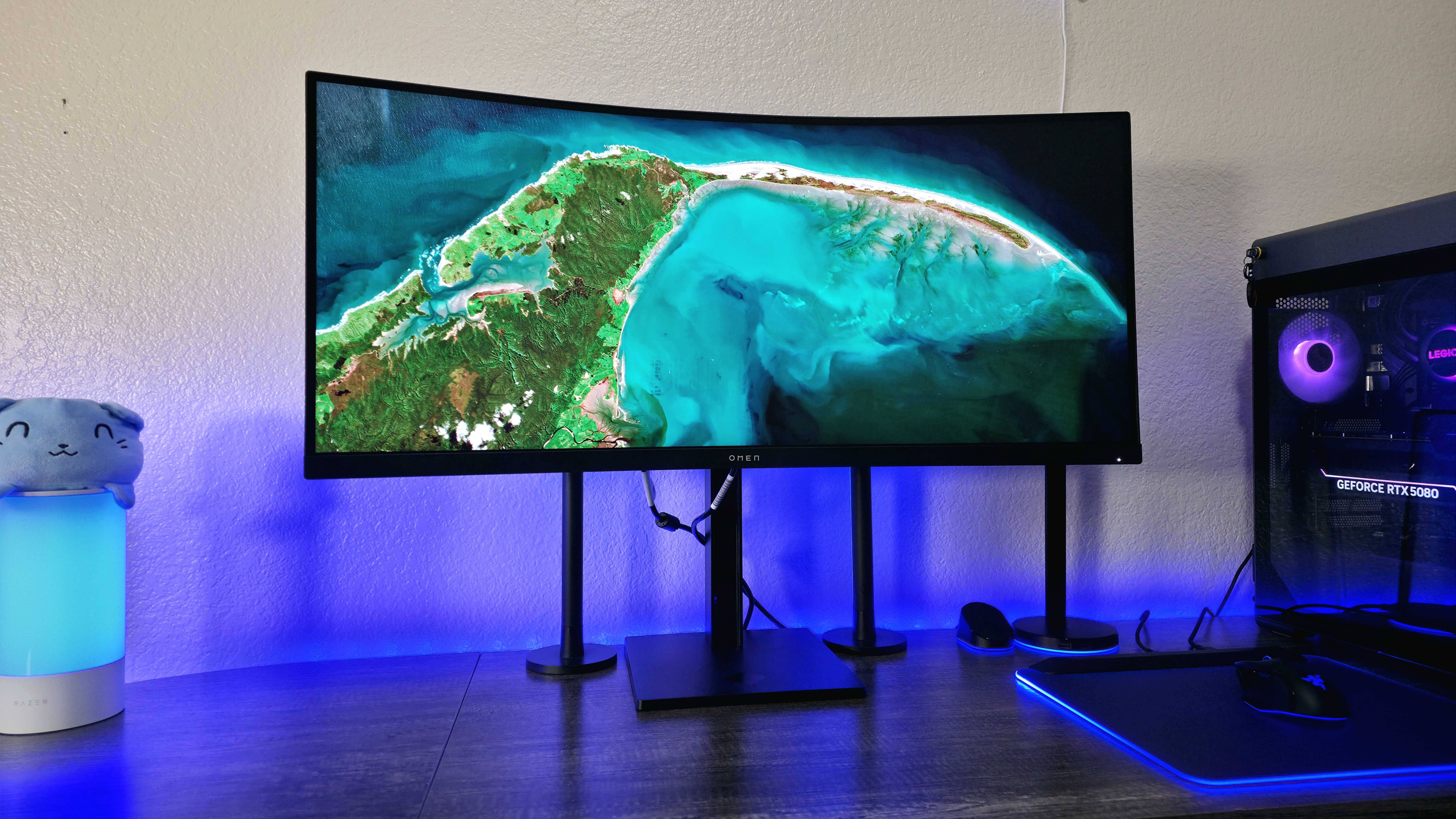Image of the HP OMEN 34c (G2) ultrawide gaming monitor.