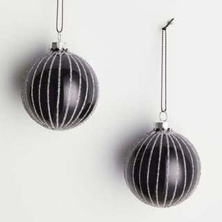 Modern black Christmas ornaments from H&M
