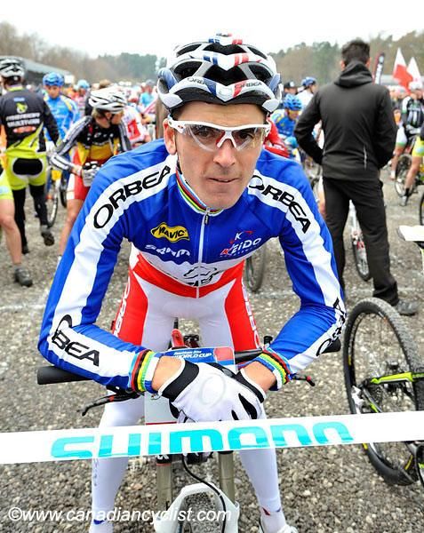 Julien Absalon looking relaxed before the start.