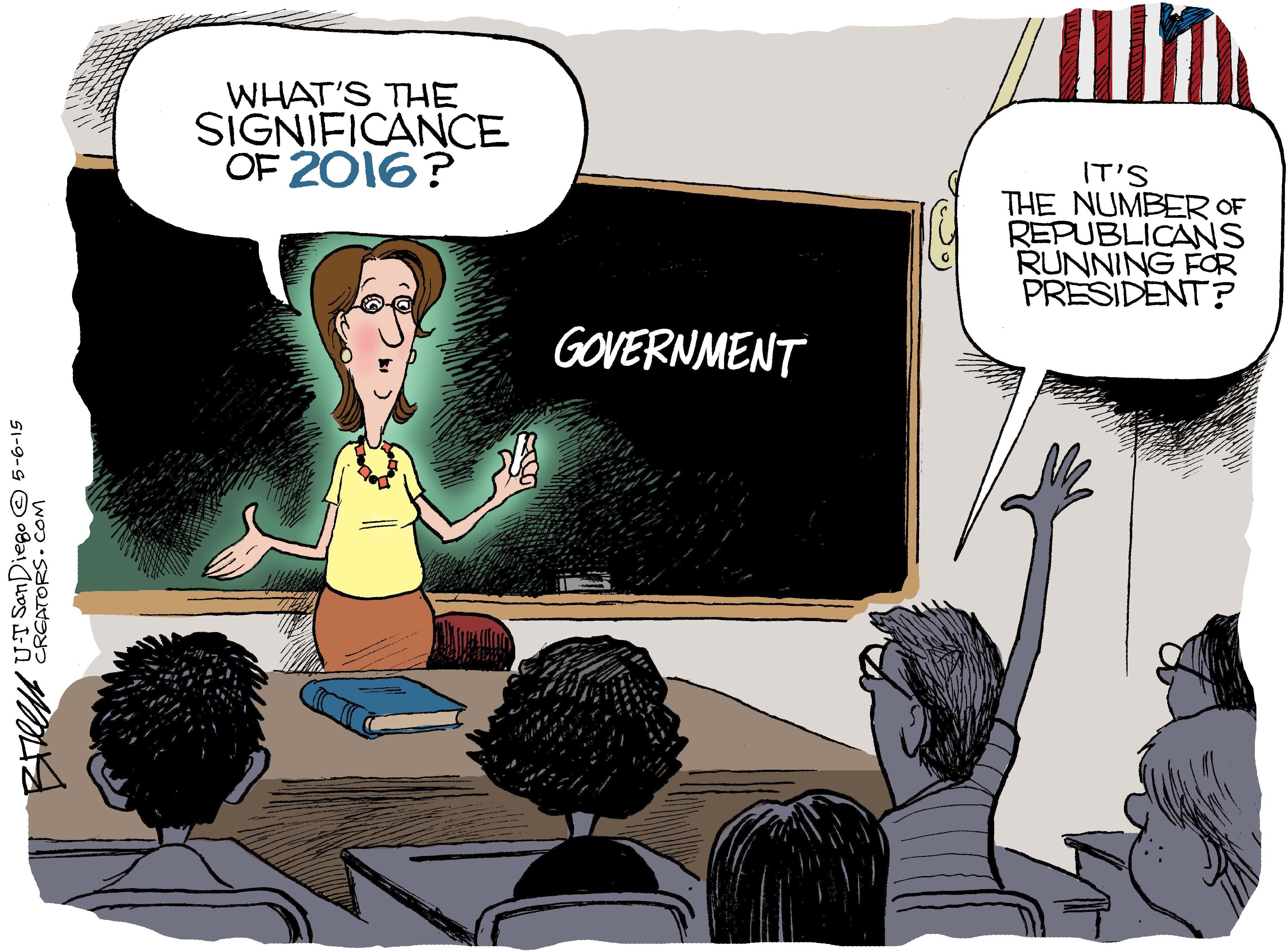 Political cartoon U.S. GOP 2016