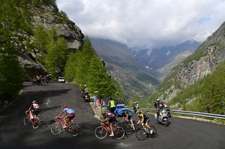 The breakaway on the final climb of stage 13 at the Giro d'Italia