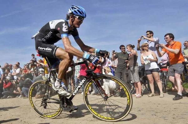 Johan Van Summeren (Garmin-Cervelo) on his way to winning Paris-Roubaix