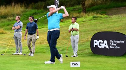 Four golfers playing in the 2021 PGA Fourball Championship at Carden Park
