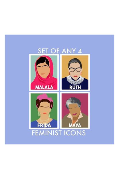 TheFilmArtist Set of Minimalist Feminist Icon Prints