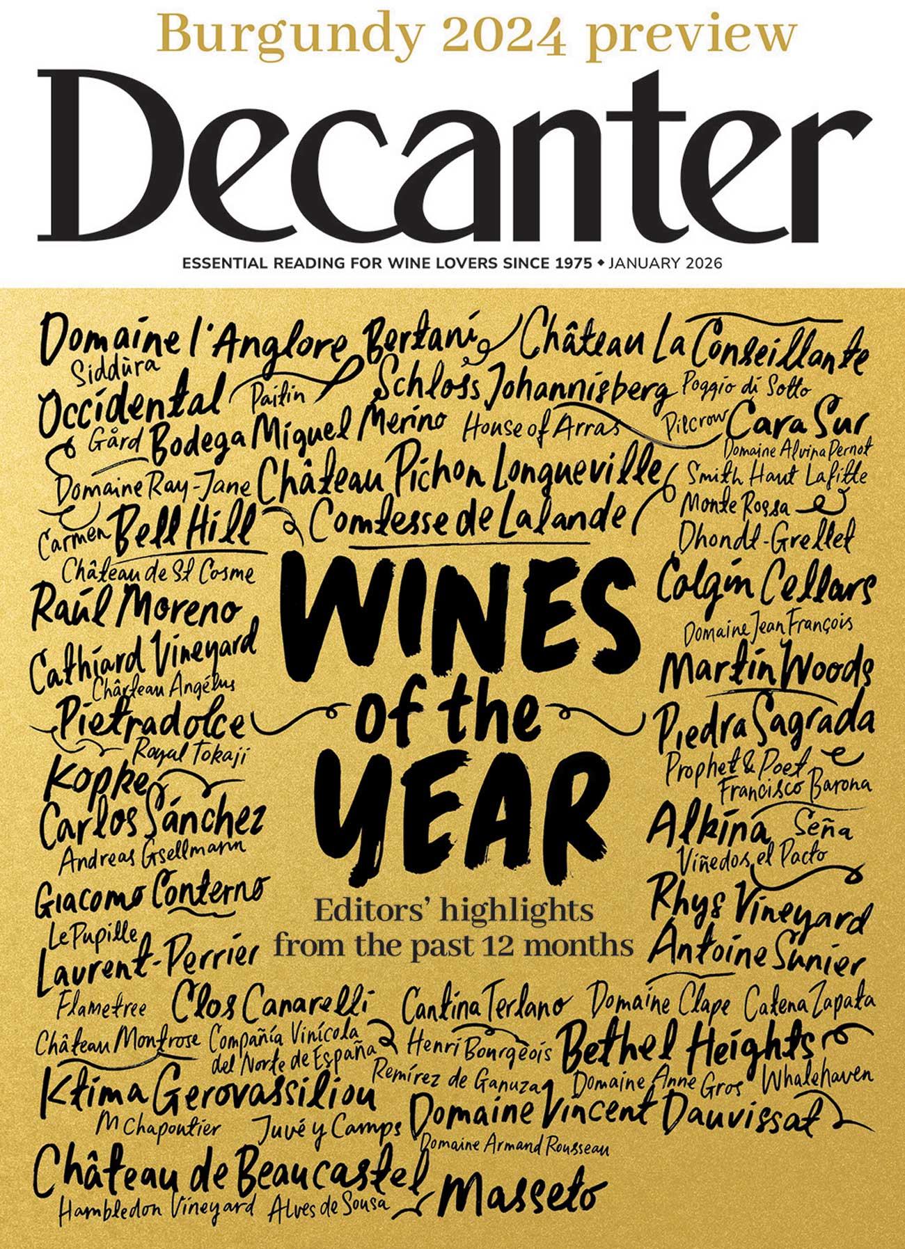 Cover of Decanter magazine January 2026 issue
