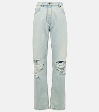 The Row, Burty Mid-rise Distressed Straight Jeans