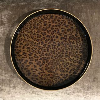 Leopard Print Tray Round