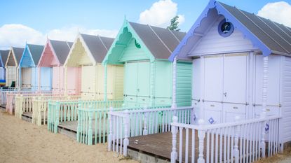 beach hut with deckchair