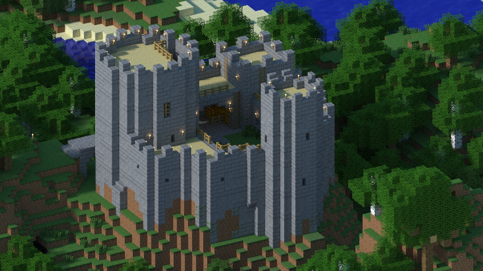 First ever castle built in minecraft (from the original tigsource forums) :  r/Minecraft