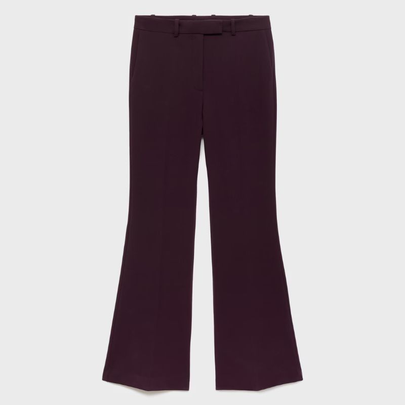 plum flared suit trousers from Mango