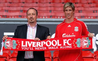 Rafael Benitez brought Torres to Anfield for a reported fee of £20million in July 2007