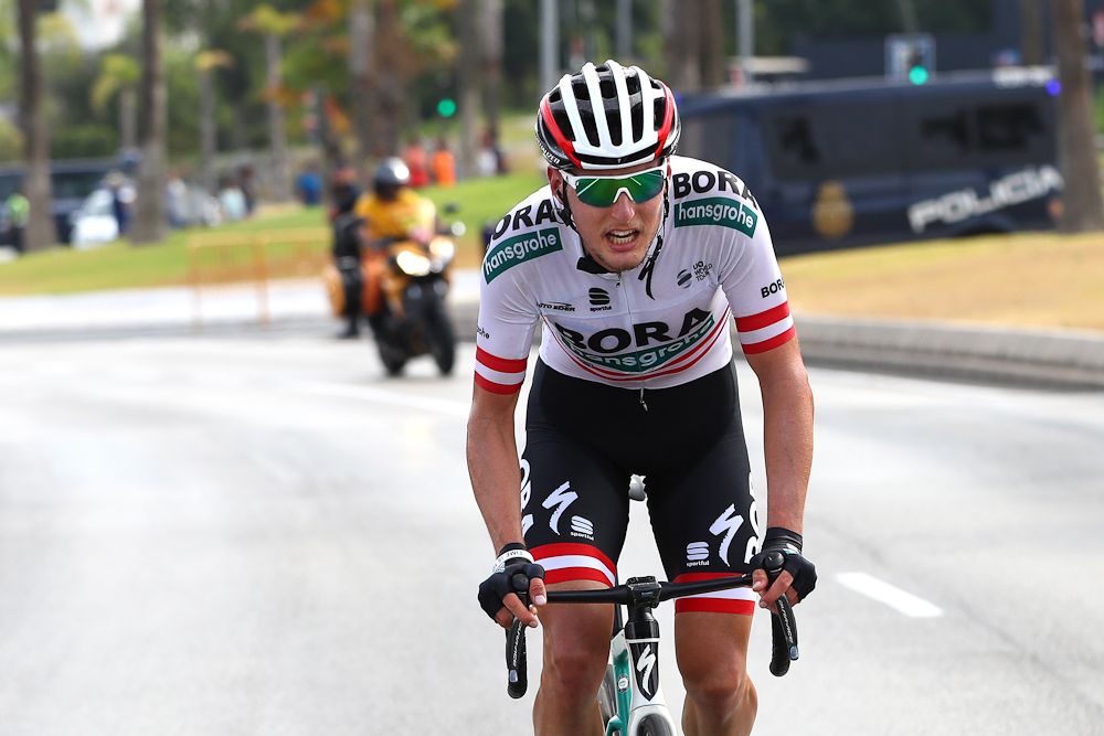 Lukas Postlberger (Bora - Hansgrohe) tried a late move during stage 3 at the Vuelta
