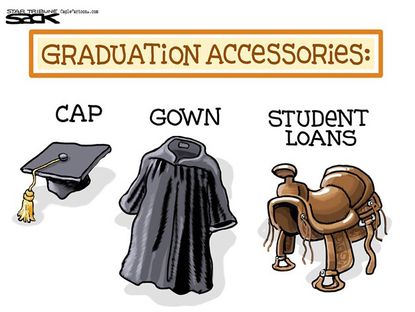 Editorial cartoon student debt