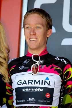 Cameron Meyer retained his young rider jersey.