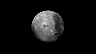 a photograph of the moon's far side as seen from space