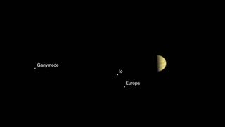 Juno Spots Jupiter, 3 Big Moons