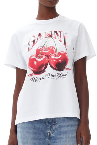 Ganni Cherry Relaxed T-shirt