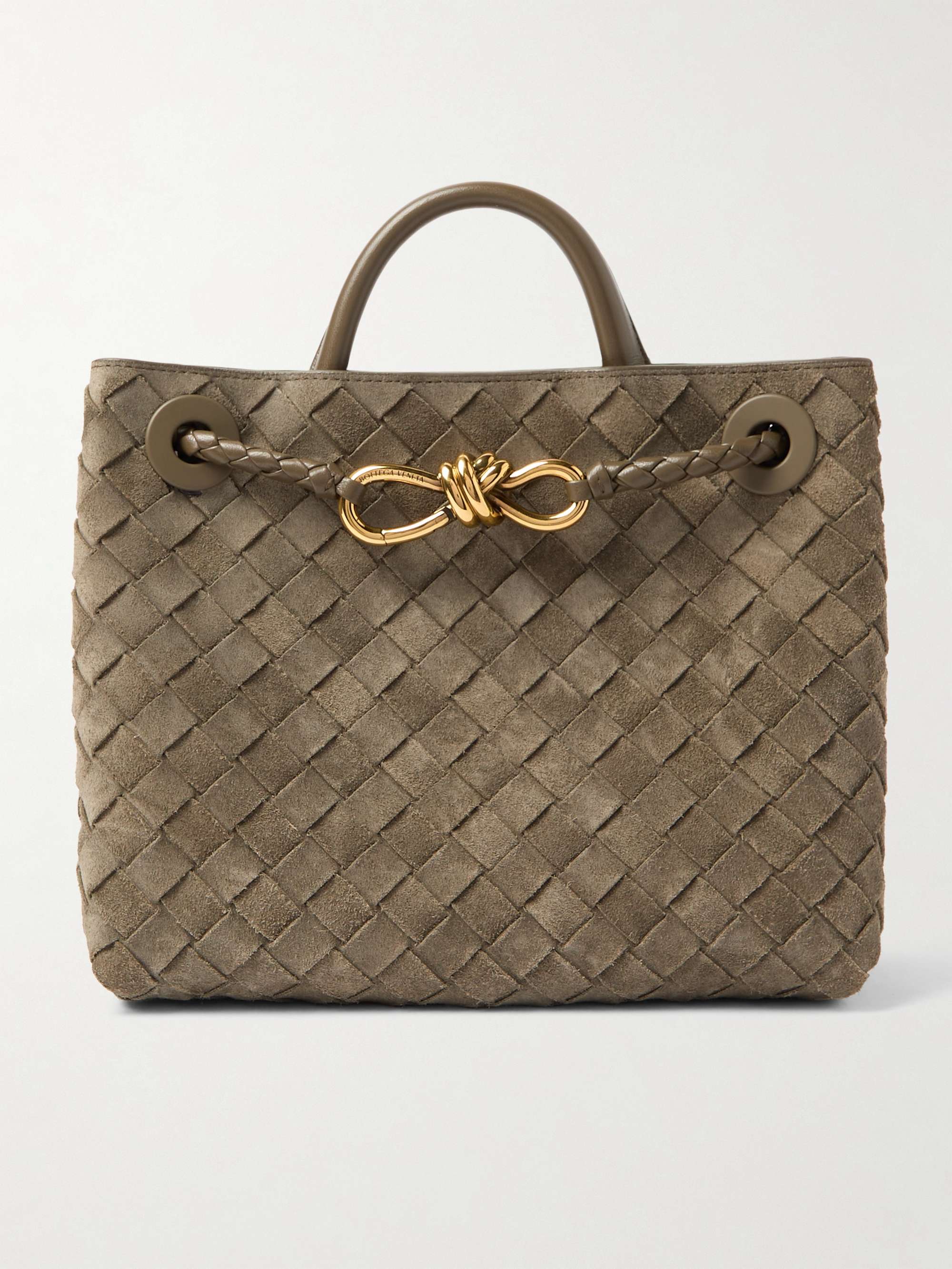 Let's go to the small interactive suede tote bag