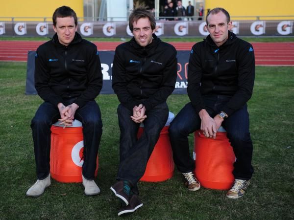 Dowsett (centre) is hopeful of a place at next year's Olympics