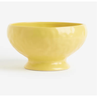 yellow stoneware serving bowl