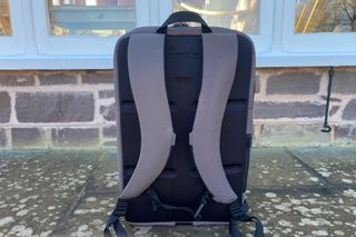 Image shows the Rapha Travel Backpack Reflective
