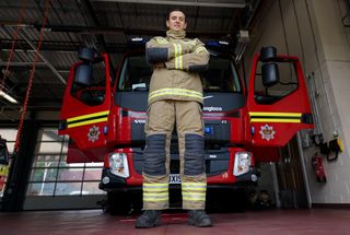 Nicholls has followed his father into the fire service (David Davies/PA).