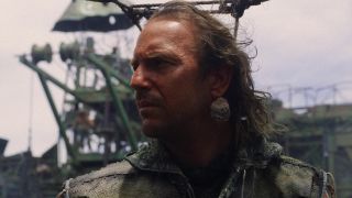 Kevin Costner looking off into the distance in waterworld