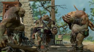 Three ogres chatting Baldur's Gate 3