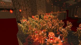The very first wave of enemies in Okuplok's Slaughter Map for Doom
