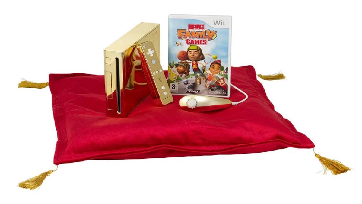 The 24ct gold Nintendo Wii made for the Queen of England is now on sale for $300k