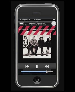 The iPod interface when playing music.
