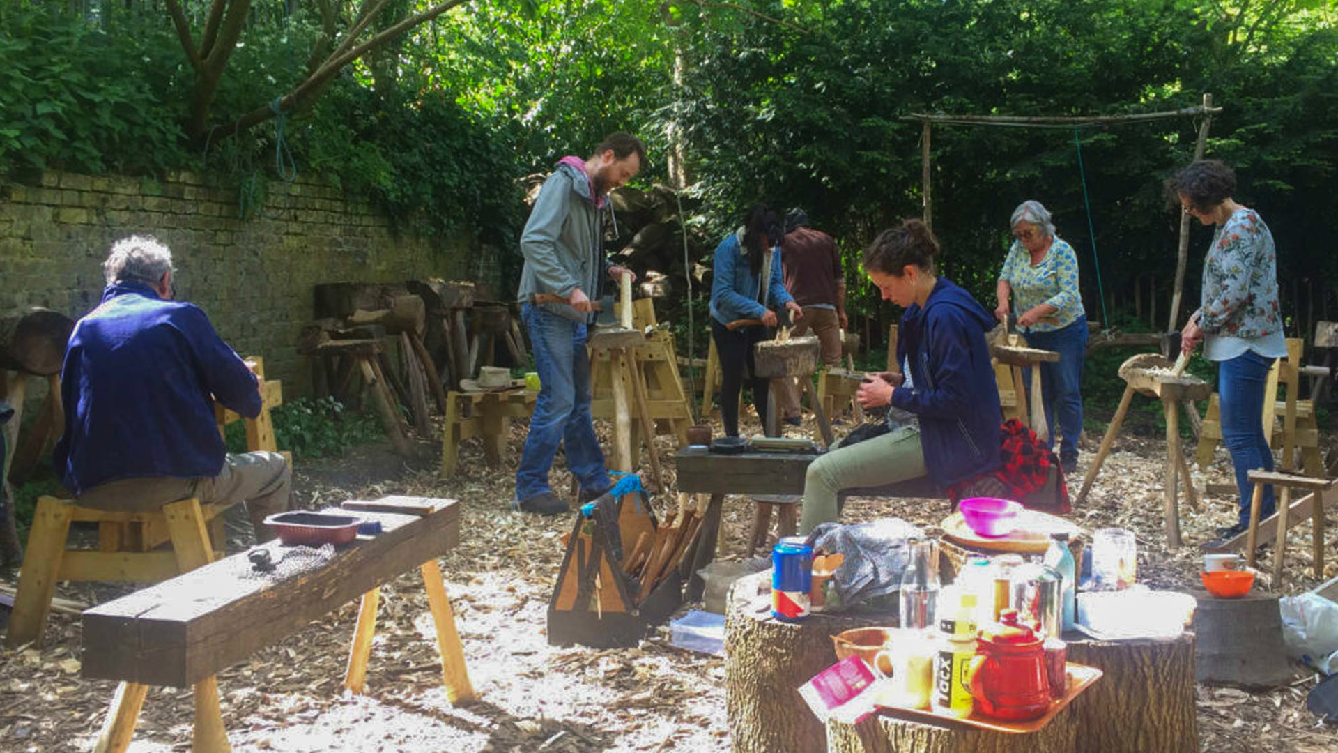 A photo of a woodworking workshop.