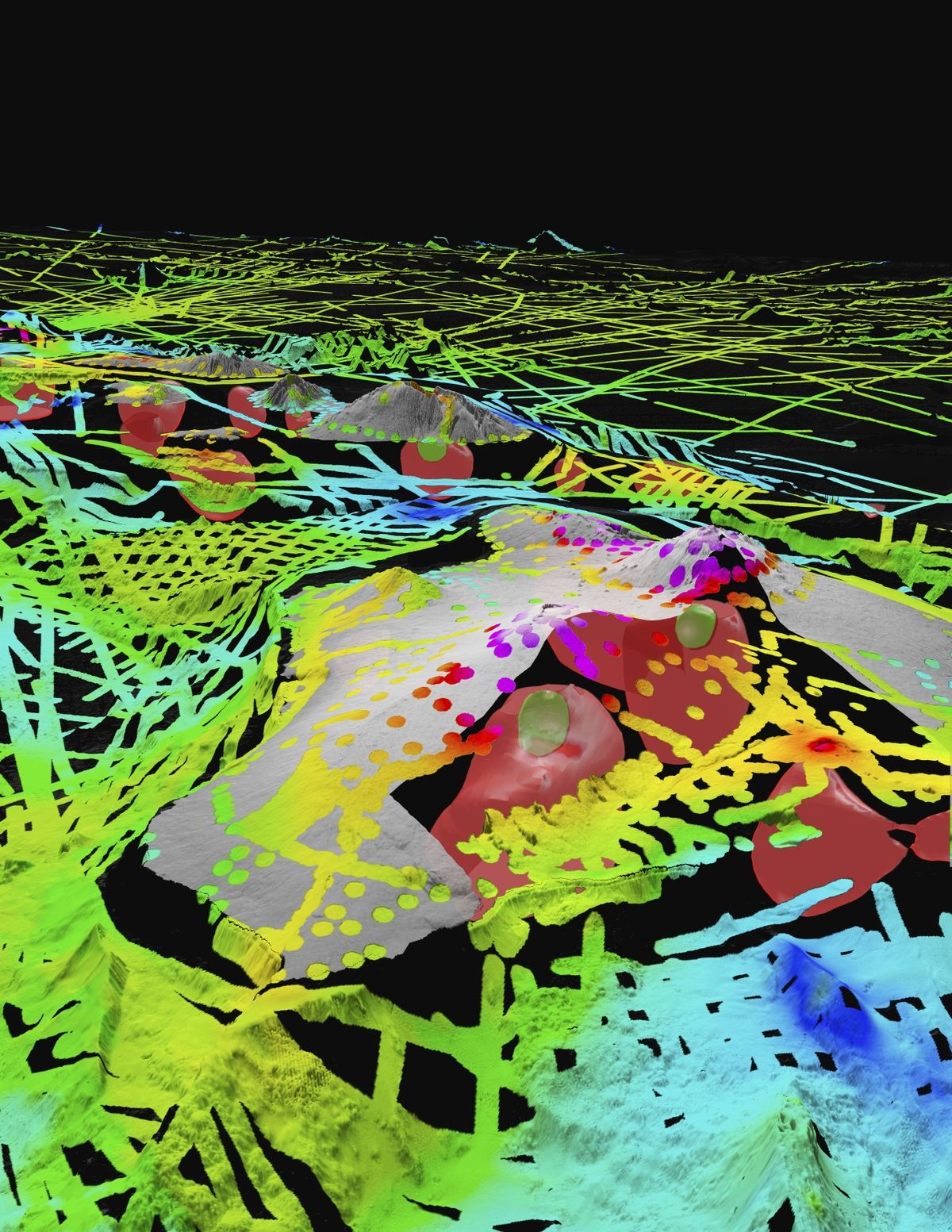 Hawaii gravity topography