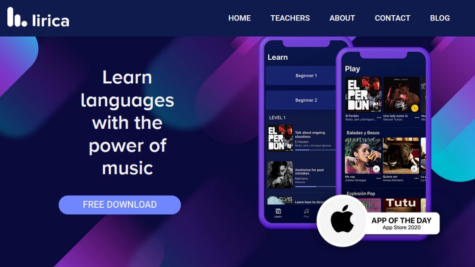 Lirica website screenshot (July 2025).