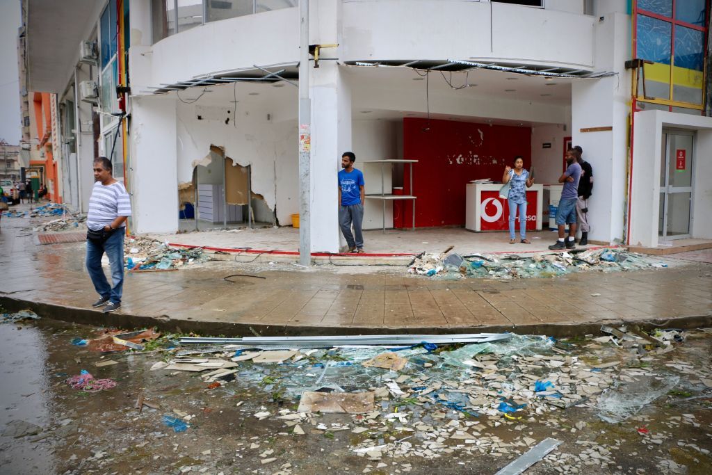 Mozambique cyclone damage.