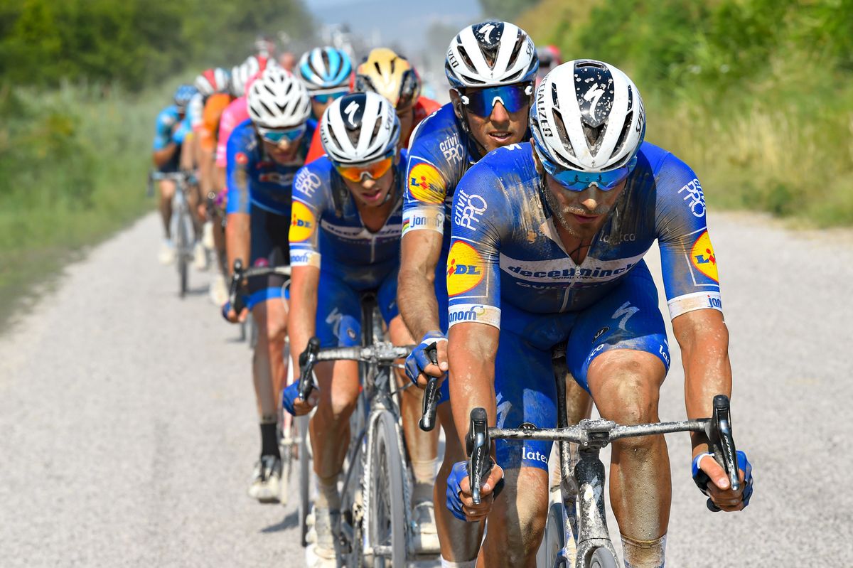 Deceuninck-Quickstep in the lead