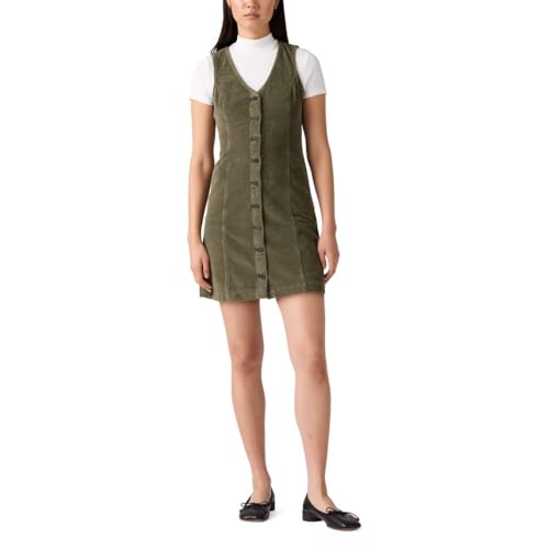 Levi's Women's Vianna Vest Dress, (new) Ivy Green (corduroy), Small