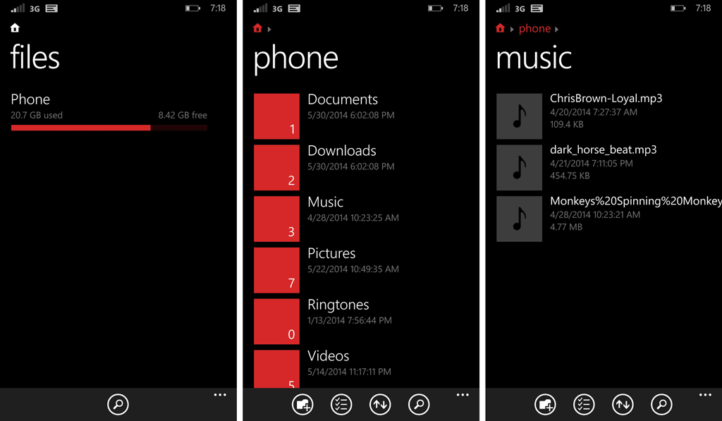 Files screenshot