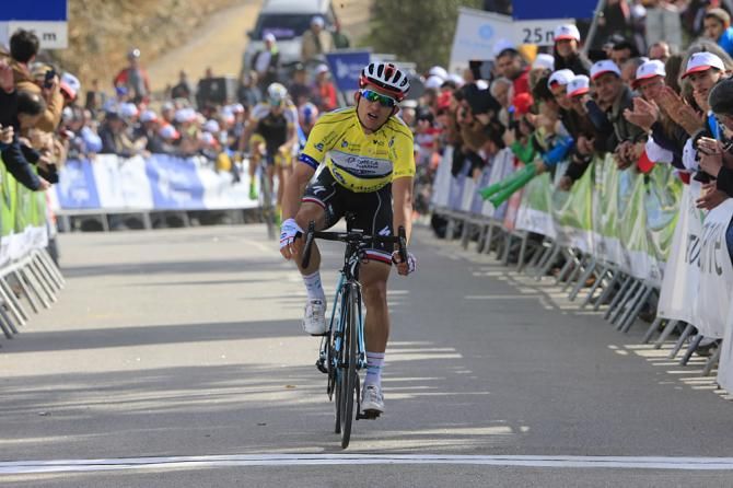 Race leader Michel Kwiatkowski (Omega Pharma-Quickstep) valiantly defended the race lead