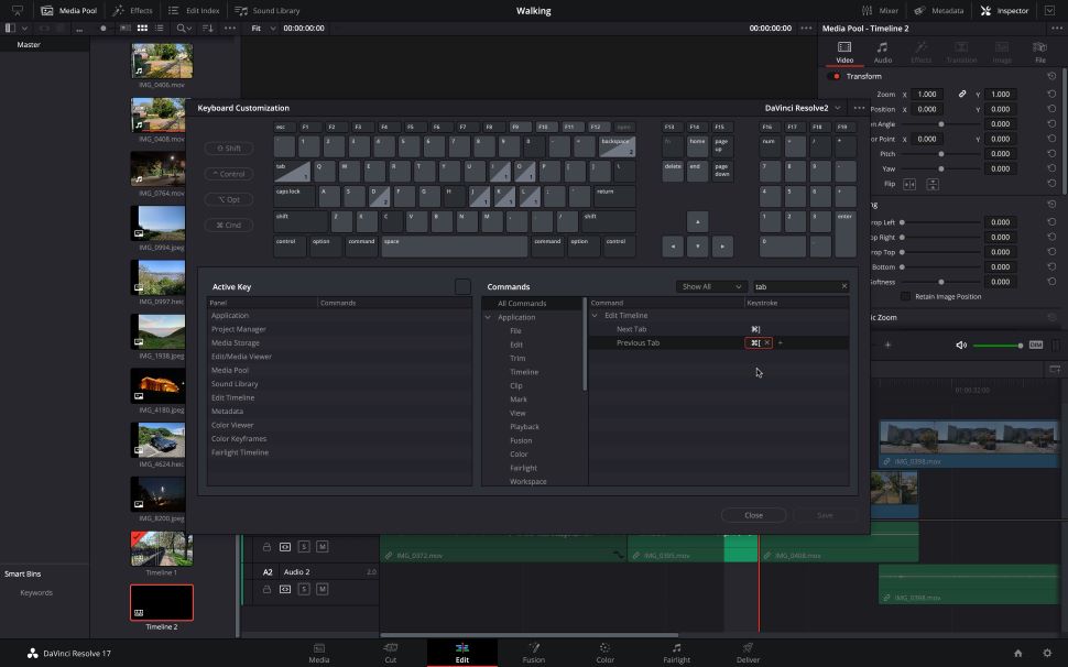 Screenshot of free video editor DaVinci Resolve