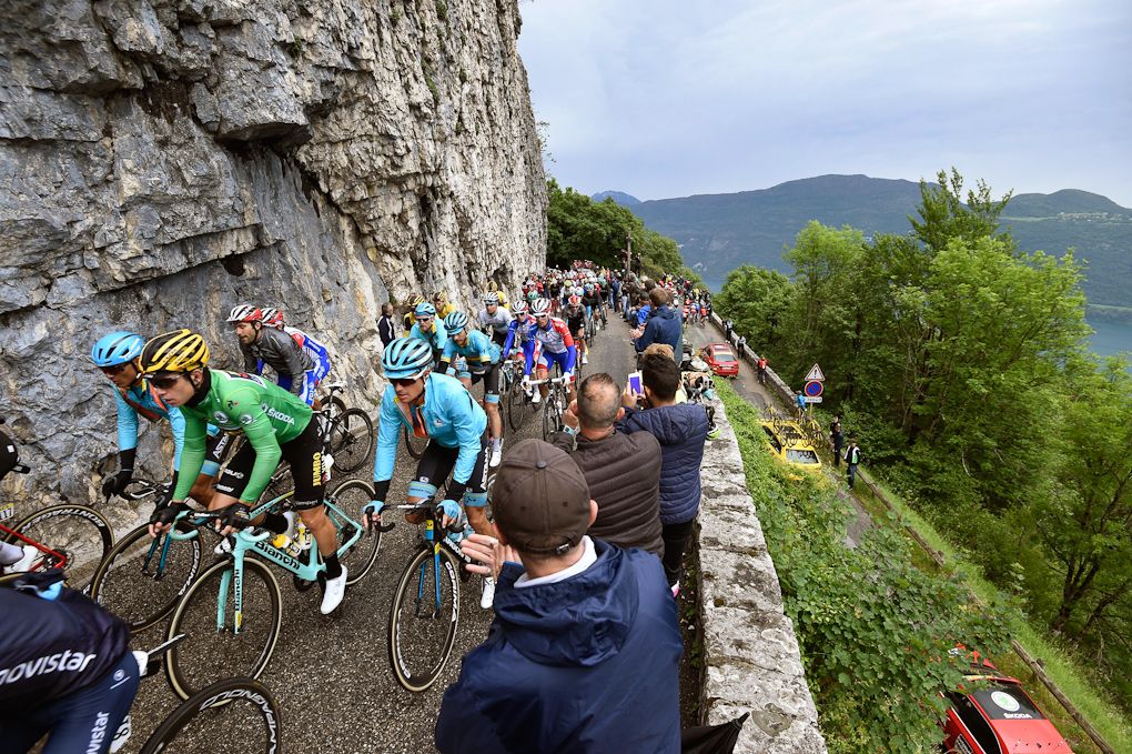 The Dauphine peloton in action during stage 6