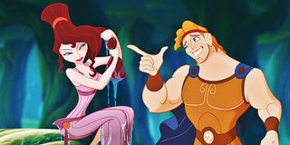 Megara and Hercules in the 1997 animated movie